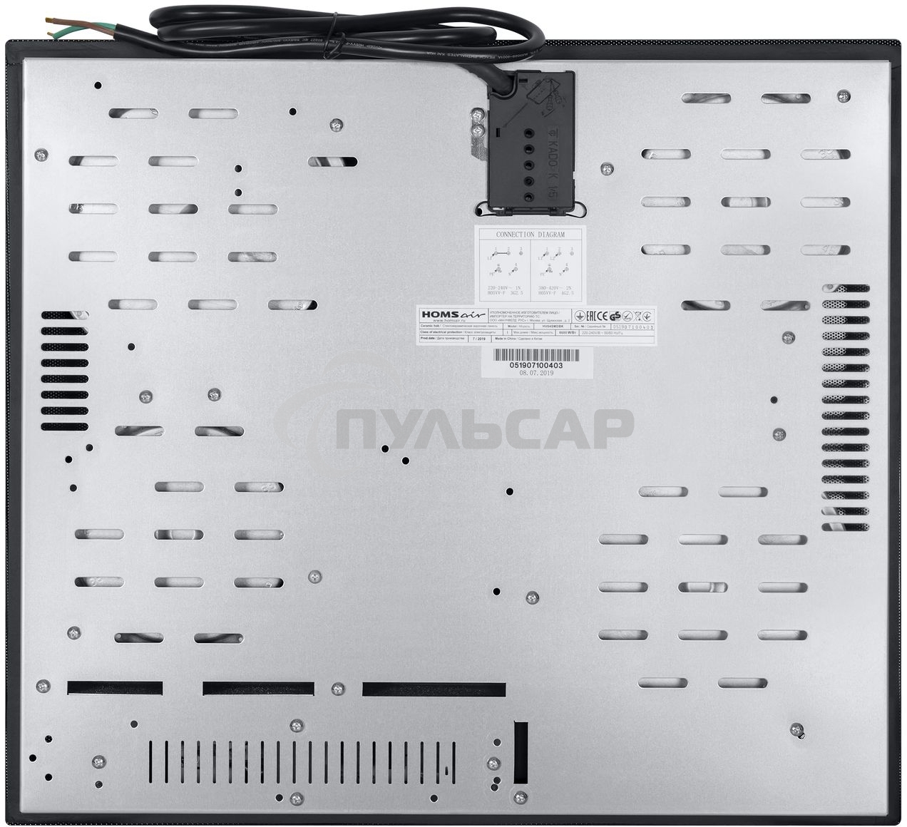 Электрическая варочная панель HOMSair HV64SMDBK