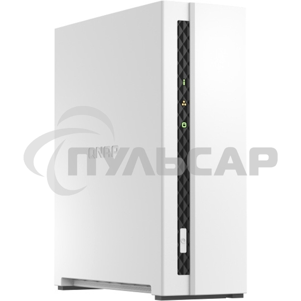 Сетевое хранилище SMB QNAP TS-133 NAS 1 HDD tray. ARM 4-core Cortex-A55 1.8GHz, ram 2 Gb (max), 1x1GbE, 1xUSB 2.0 port,1xUSB 3.2 Gen 1