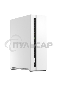 Сетевое хранилище SMB QNAP TS-133 NAS 1 HDD tray. ARM 4-core Cortex-A55 1.8GHz, ram 2 Gb (max), 1x1GbE, 1xUSB 2.0 port,1xUSB 3.2 Gen 1