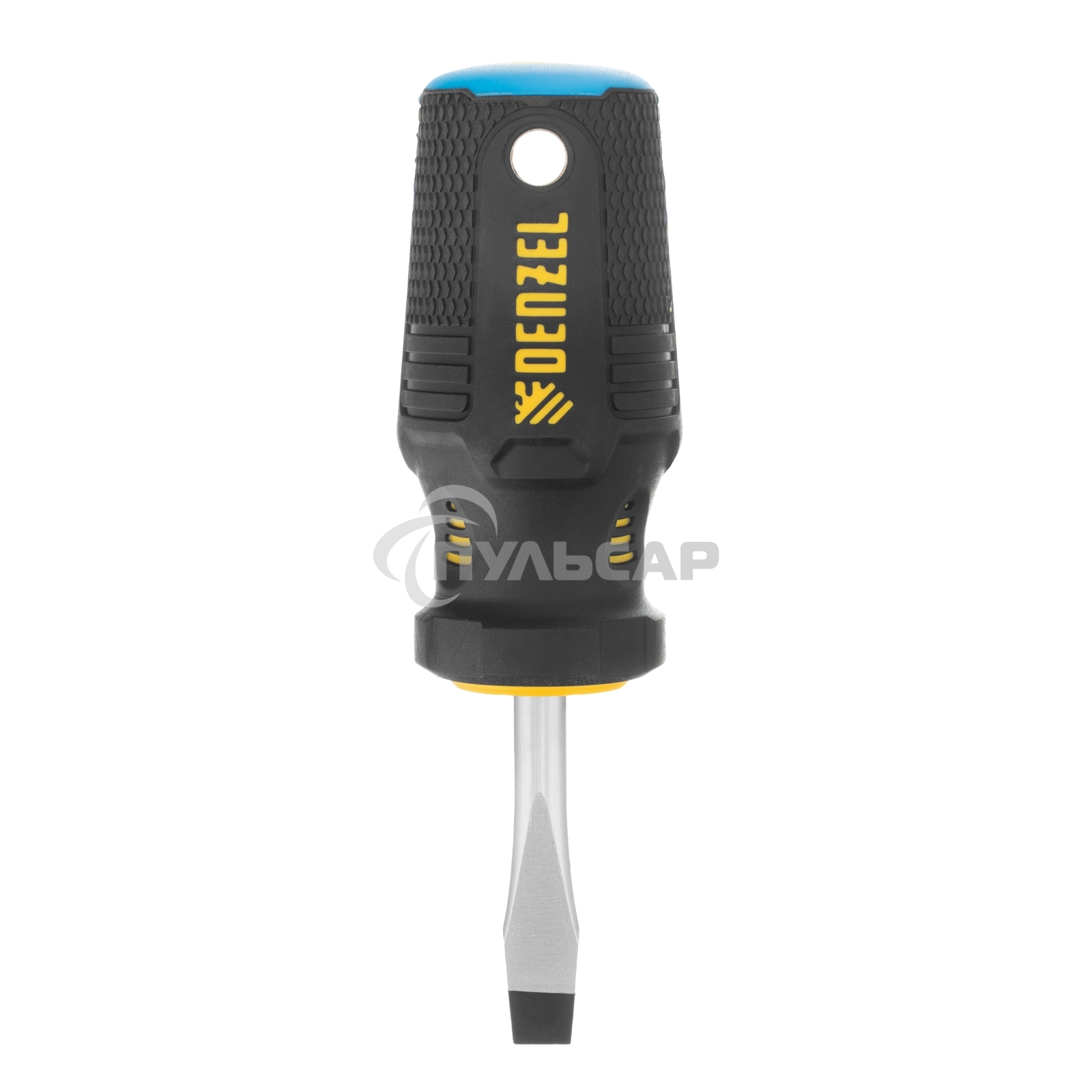 Отвертка SL6x38 мм, CrV, трехкомпонентная рукоятка Denzel