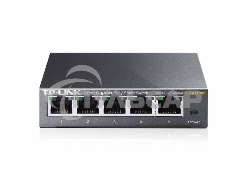 Сетевой коммутатор TP-Link SMB TL-SG105E 5-Port Gigabit Desktop Easy Smart Switch, 5 10/100/1000Mbps RJ45 ports, MTU/Port/Tag-based VLAN, QoS, IGMP Snooping