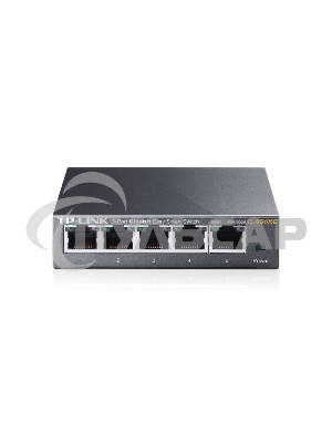 Сетевой коммутатор TP-Link SMB TL-SG105E 5-Port Gigabit Desktop Easy Smart Switch, 5 10/100/1000Mbps RJ45 ports, MTU/Port/Tag-based VLAN, QoS, IGMP Snooping