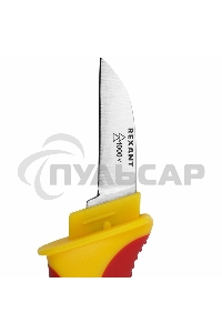 Нож монтажника, нержавеющая сталь, прямое лезвие Rexant