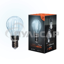 Лампа светодиодная филаментная Rexant Шарик GL45 7.5 Вт 600 Лм 4000K E14 прозрачная колба