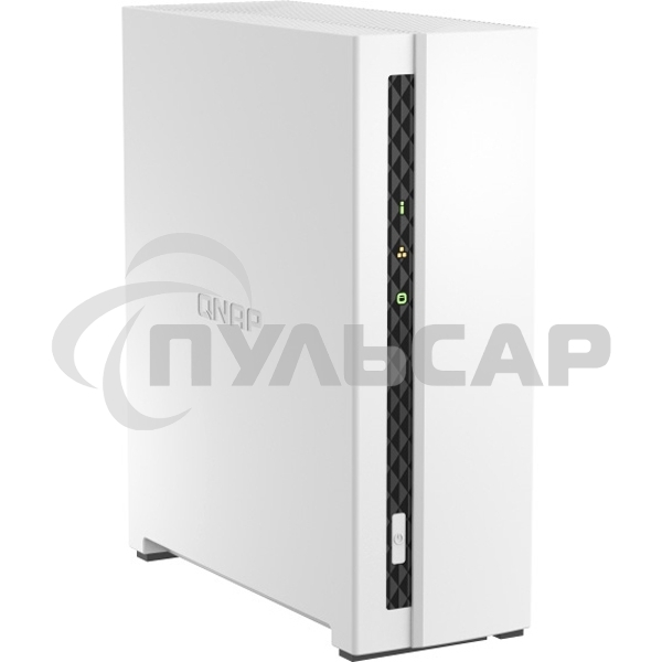 Сетевое хранилище SMB QNAP TS-133 NAS 1 HDD tray. ARM 4-core Cortex-A55 1.8GHz, ram 2 Gb (max), 1x1GbE, 1xUSB 2.0 port,1xUSB 3.2 Gen 1