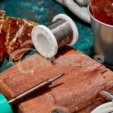 Припой ПОСу 95-5, 100г, Ø1мм, (олово 95%, сурьма 5%), бессвинцовый, ГОСТ 21931-76, катушка Rexant