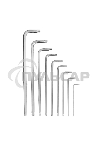 Набор ключей Matrix имбусовых torx 9шт: t10-t50 crv экстра-длин сатин.