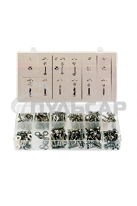 Набор саморезов СИБРТЕХ, винтов, гаек, шайб, 347 предм. СИБРТЕХ 47609