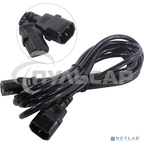 Кабель монитор-компьютер (UPS->уст-во) ExeGate Power EC-3P (С13->С14) VDE-250V-3*0,75-CU, 10A, 3м