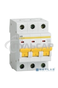 Выключатель автоматический модульный 3п D 63А 4.5кА ВА47-29 ИЭК MVA20-3-063-D