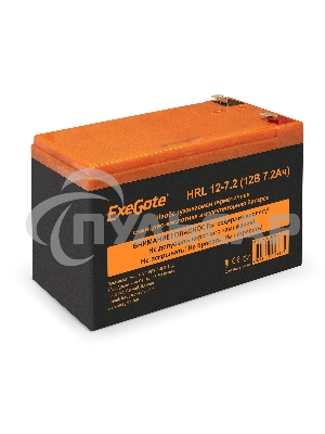 Батарея ExeGate EX285658RUS HRL 12-7.2 (12V 7.2Ah, 1227W, клеммы F2)