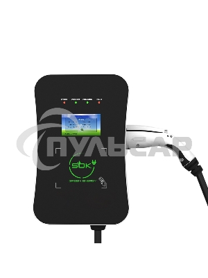 Зарядная станция S'OK Green Energy M3W Series Wallbox EV Charger SM3W10732542-7wf, 1-phase,7kw (32a/ 220v), ocpp 1.6j, rfid, wifi, lan, ip54, кабель 7.5м