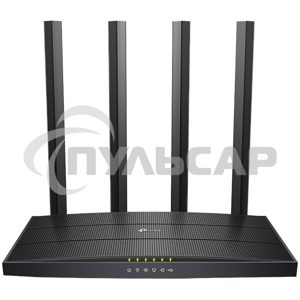 Роутер беспроводной TP-Link Archer C6U AC1200 10/100/1000BASE-TX/4G ready черный