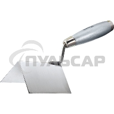 Мастерок из нерж. стали Matrix, 80 х 60 х 60 мм, для внешних углов, деревянная ручка Мастерок из нерж. стали Matrix, 80 х 60 х 60 мм, для внешних углов, деревянная ручка
