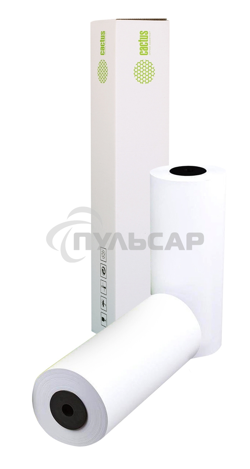 Бумага Cactus Eco CS-LFP80-410457E 410мм-45.7м/80г/м2/белый CIE155% (упак.:2рул)