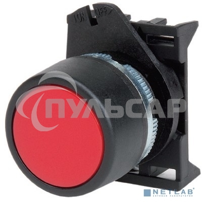 Кнопка плоская прозрачная без фиксации красная Dkc ABHLR1