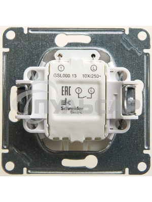 Механизм выключателя 1-кл. СП GLOSSA 10А IP20 10AX с подсветкой перламутр SchE GSL000613