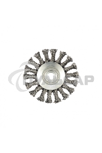 Щетка Matrix для УШМ, 100 мм, М14, Тарелка, крученая проволока 0,5 мм