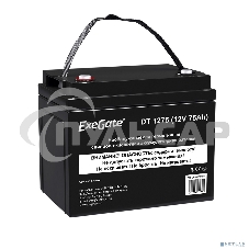 Аккумуляторная батарея ExeGate DT 1275 (12V 75Ah, под болт М6)