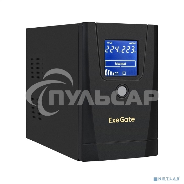 Источник бесперебойного питания ExeGate SpecialPro Smart LLB-650.LCD.AVR.1SH.2C13.RJ.USB 650VA/360W, LCD, AVR,1*Schuko+2*C13, RJ45/11,USB, металлический корпус, черный