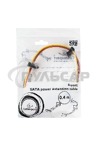 Кабель Cablexpert Кабеля питания SATA, 4x15pin(M)/15pin(F), 40см (CC-SATAMF-03)
