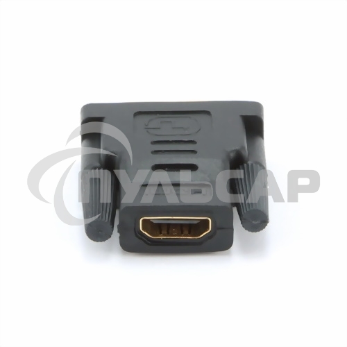 Переходник Cablexpert HDMI-DVI 19F/19M золотые разъемы, пакет, черный (A-HDMI-DVI-2)
