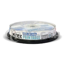 Диск DVD+R Mirex 4.7 Gb, 16x, Cake Box (10), Ink Printable (10/300)