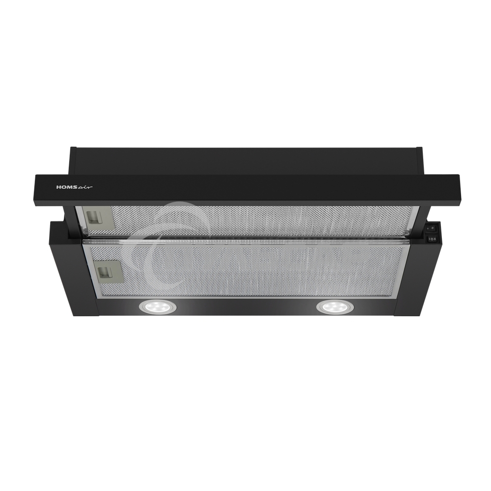Вытяжка телескопическая HOMSair Flat 60 черный, 60 см, 520 куб. м/ч, 47 дБ