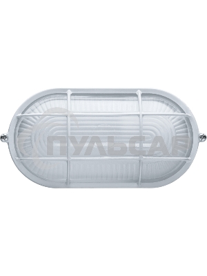 Светильник Navigator ЛОН NBL-O2-60-E27/WH 1х60Вт E27 IP54 (аналог НПБ 1402 бел. овал с решеткой 60Вт)