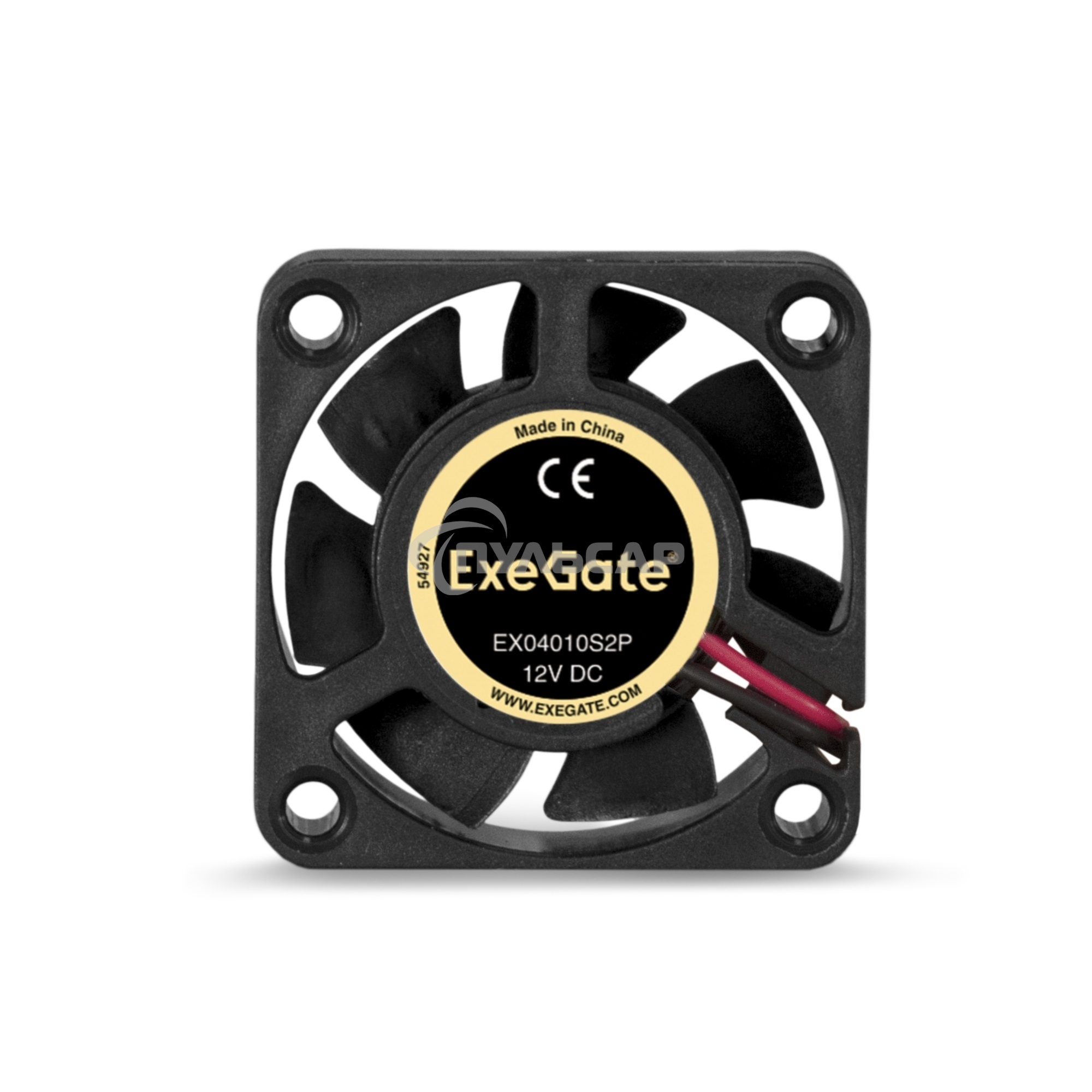 Вентилятор для корпуса ExeGate EX04010S2P черный, 40 мм, 5000 об/мин, 24 дБ, 2 pin