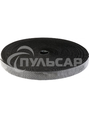 Хомут-липучка TWT шириной 20 мм, 30 м, черный