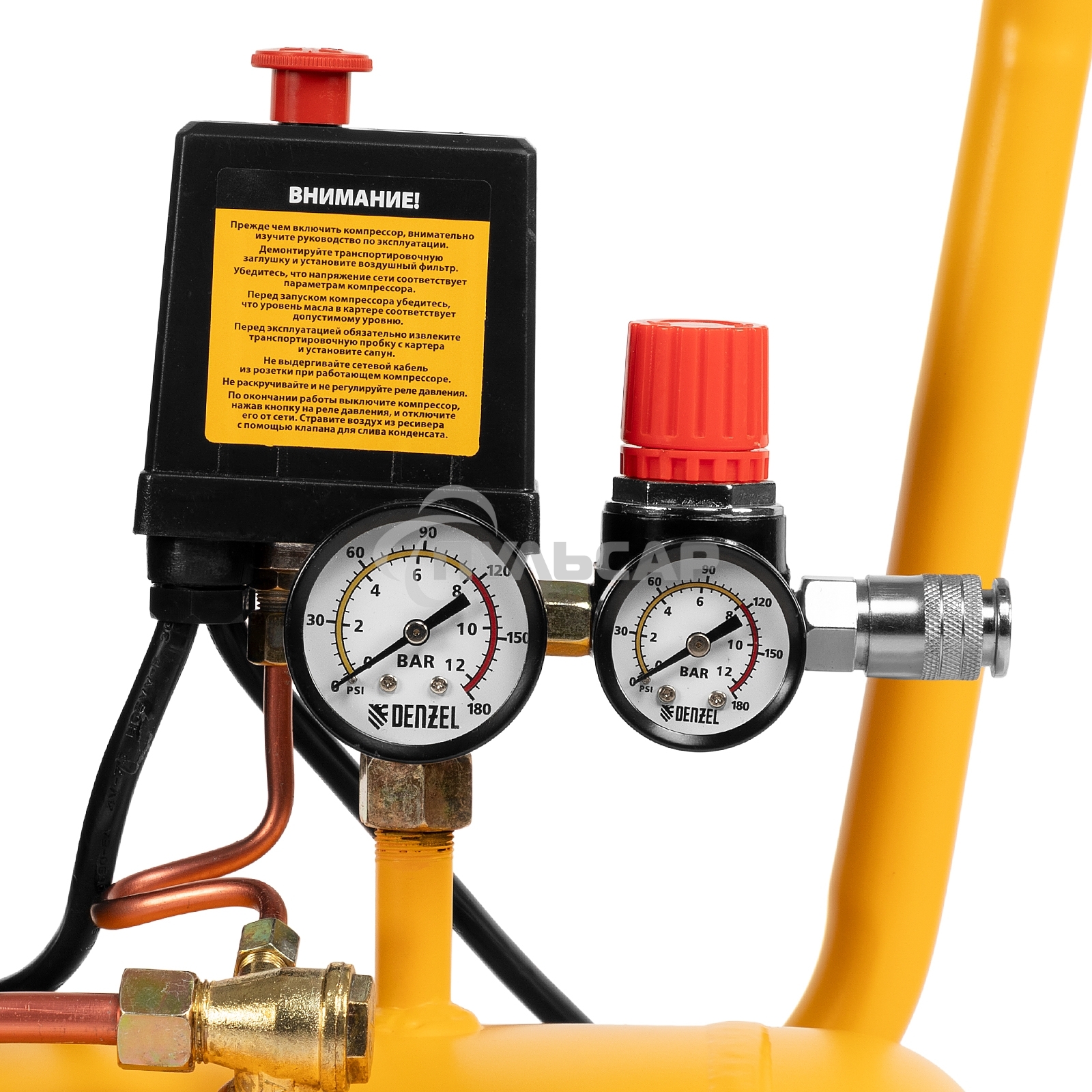 Компрессор Denzel воздушный DK1500/50,Х-PRO 1,5 кВт, 230 л/мин, 50 л 58064