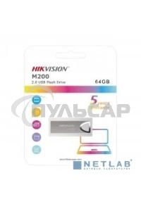 Флешка USB R/W R/W Hikvision 64Gb HS-USB-M200/64G USB2.0 серебристый