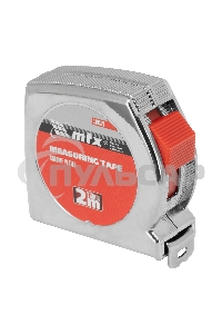 Рулетка Chrom, 2 м x 13 мм, хромированный корпус MTX