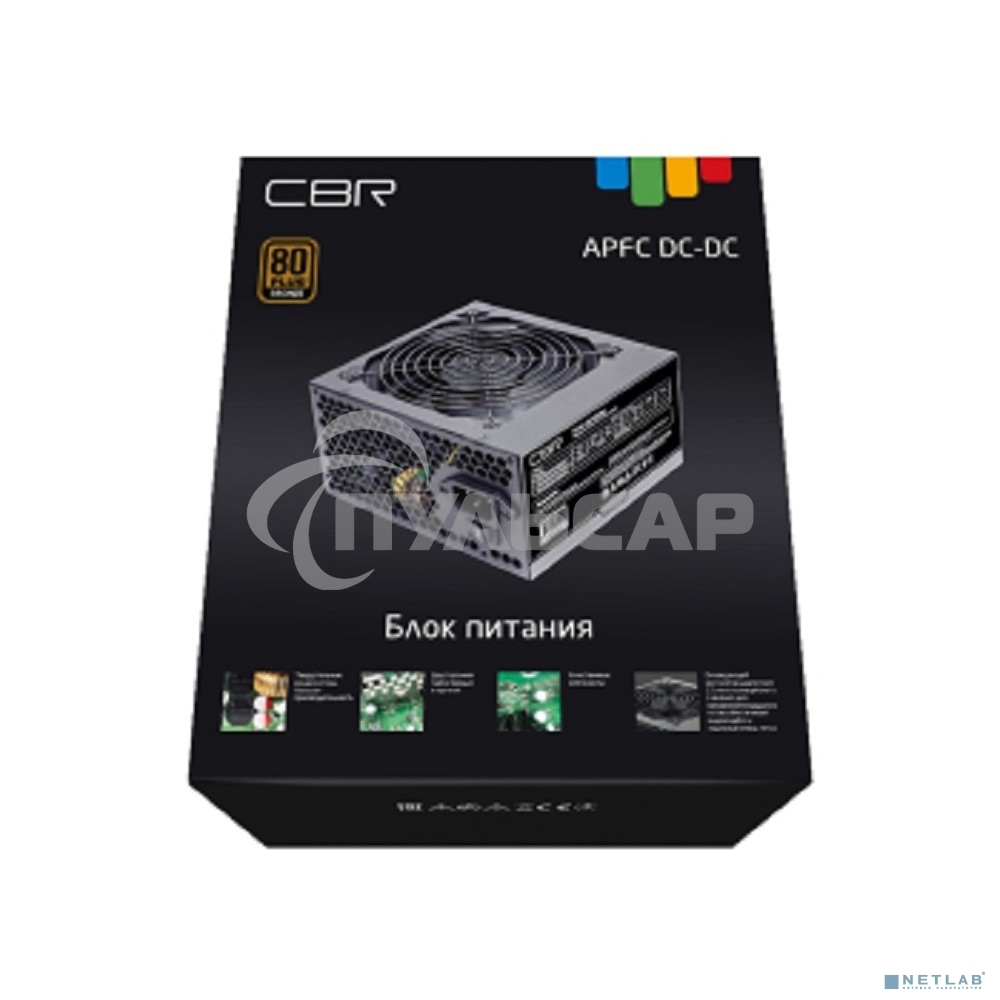 Блок питания CBR PSU-ATX400-12GM, 400W. 400Вт, 80 PLUS Bronze, 120мм, черный