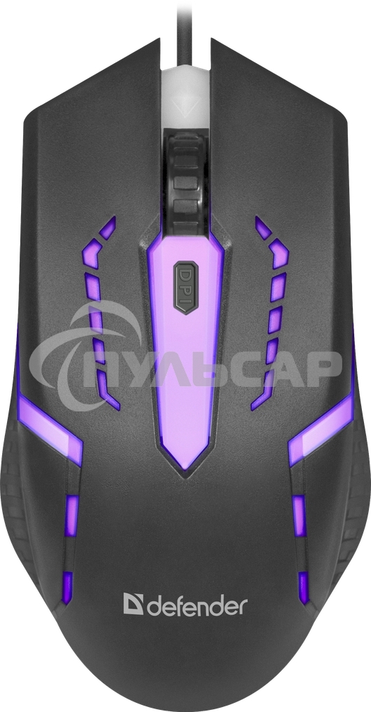 Мышь проводная Defender Hit MB-601 черный, 1200 dpi, USB, кнопки - 4