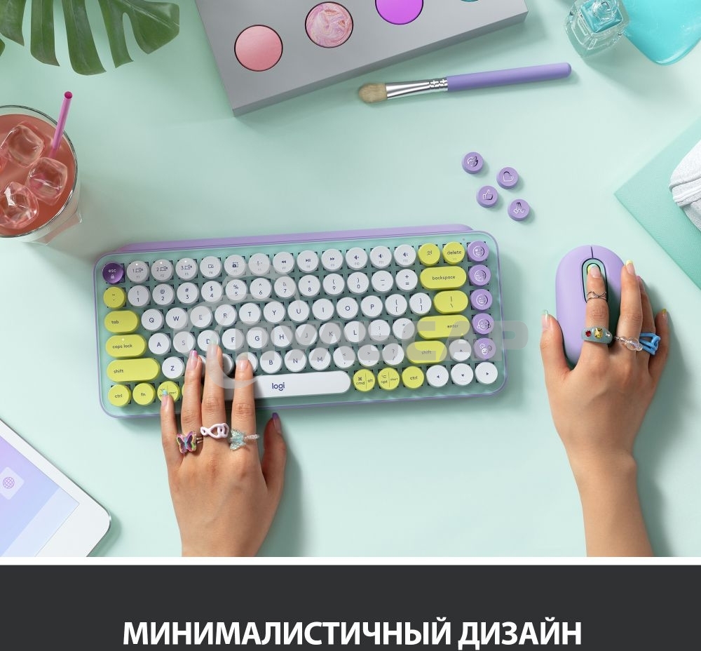 Клавиатура беспроводная Logitech Keyboard POP KEYS DAYDREAM_MINT