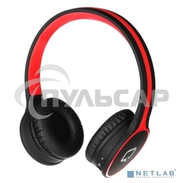 Наушники Qumo Accord 3 (BT-0020) черный/красныйнакладные Bluetooth 4.2300мА-чдо 6х часов в режиме разговора