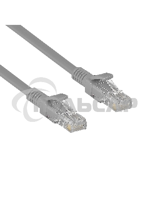 Патч-корд ExeGate UTP-RJ45-RJ45-5e-CU-5M-GY, UTP, cat.5e, 5м, медь, серый