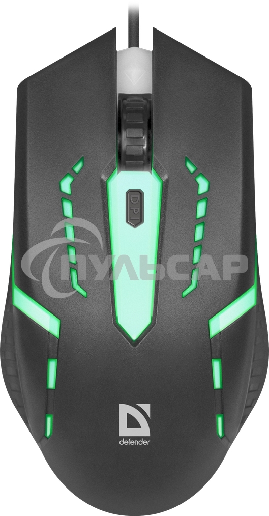 Мышь проводная Defender Hit MB-601 черный, 1200 dpi, USB, кнопки - 4