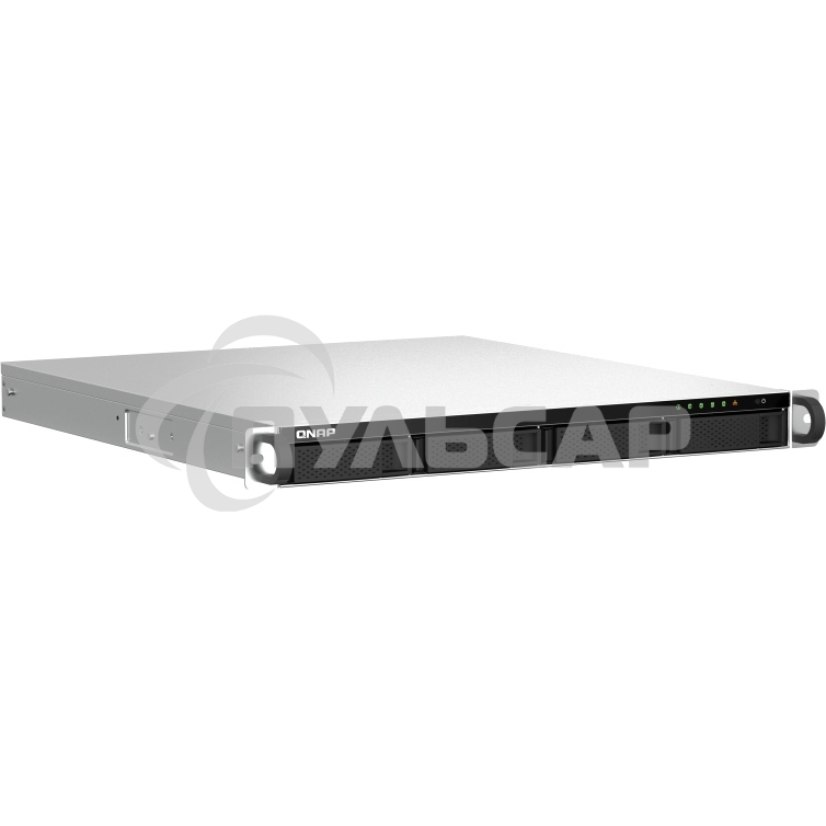 Сетевое хранилище SMB QNAP TS-464U-8G NAS 4 HDD trays, rackmount 1U, 1 PSU. 4-core Intel Celeron N5105/N5095 2.0-2.9 GHz, 8 Gb RAM MAX, 2x2.5GbE, 2xUSB 3.2 Gen 2 (10Gbps), 2xUSB 2.0, 1xHDMI, PCIe Gen 3 x2, W/o rail kit RAIL-B02
