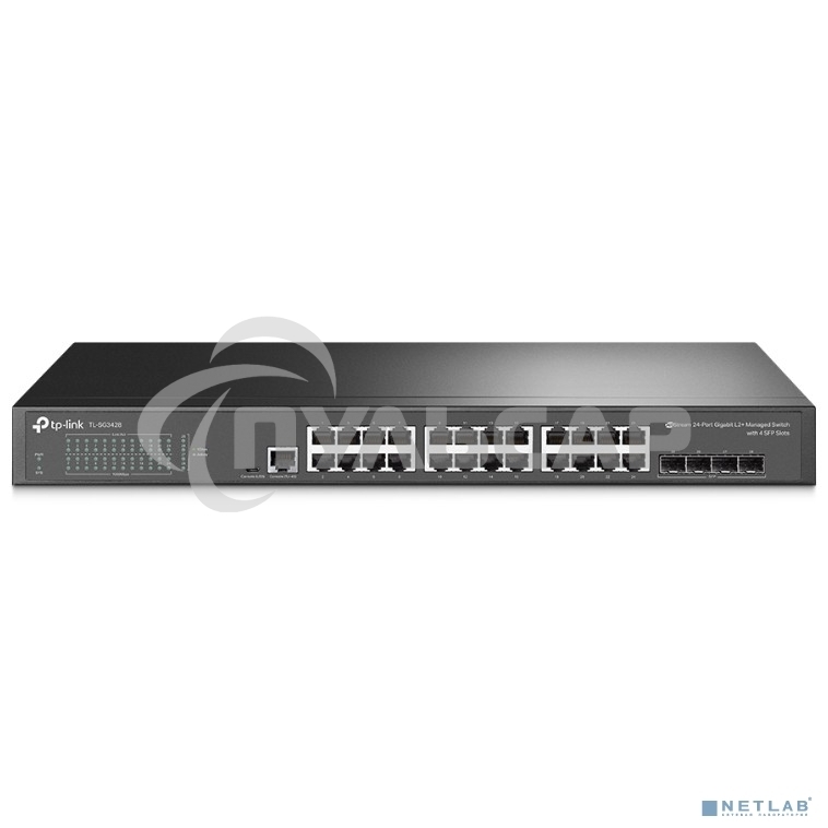 Коммутатор TP-Link JetStream™ 24-port Gigabit L2/L2+ Managed Switch with 4 SFP slots, support SDN controller, abundant L2/L2+ features, 1U rack mountable, full managed via web UI/CLI/Console/SSH/Telnet/SNMP.