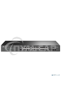 Коммутатор TP-Link JetStream™ 24-port Gigabit L2/L2+ Managed Switch with 4 SFP slots, support SDN controller, abundant L2/L2+ features, 1U rack mountable, full managed via web UI/CLI/Console/SSH/Telnet/SNMP.