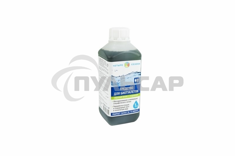 Средство для биотуалетов верхний бачок, 1 литр ЧЕТЫРЕ СЕЗОНА