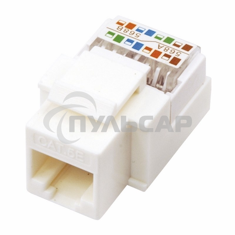 Модуль Rexant Keystone Jack RJ-45(8P8C), UTP неэкранированный, кат.5e, тип 180 градусов, белый