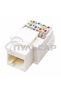 Модуль Rexant Keystone Jack RJ-45(8P8C), UTP неэкранированный, кат.5e, тип 180 градусов, белый