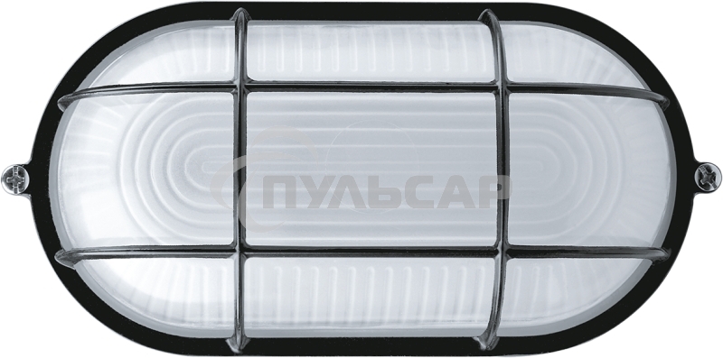 Светильник Navigator ЛОН NBL-O2-60-E27/BL 1х60Вт E27 IP54 (аналог НПБ 1402 черный овал с решеткой 60Вт)