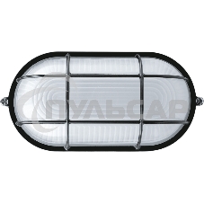 Светильник Navigator ЛОН NBL-O2-60-E27/BL 1х60Вт E27 IP54 (аналог НПБ 1402 черный овал с решеткой 60Вт)