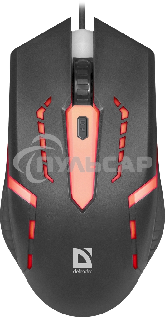 Мышь проводная Defender Hit MB-601 черный, 1200 dpi, USB, кнопки - 4