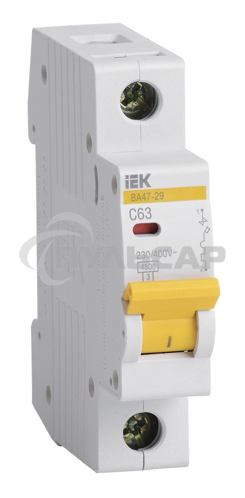 Выключатель автоматический Iek MVA20-1-063-C ВА47-29 1Р 63А 4,5кА х-ка С ИЭК